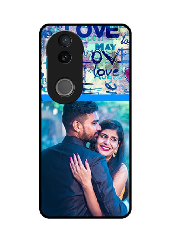 Vivo V50e 5G Custom Glass Phone Case - Colorful Love Design