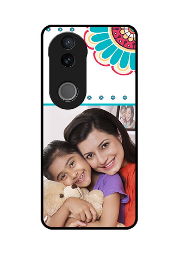 Vivo V50e 5G Custom Glass Phone Case - Flower Design