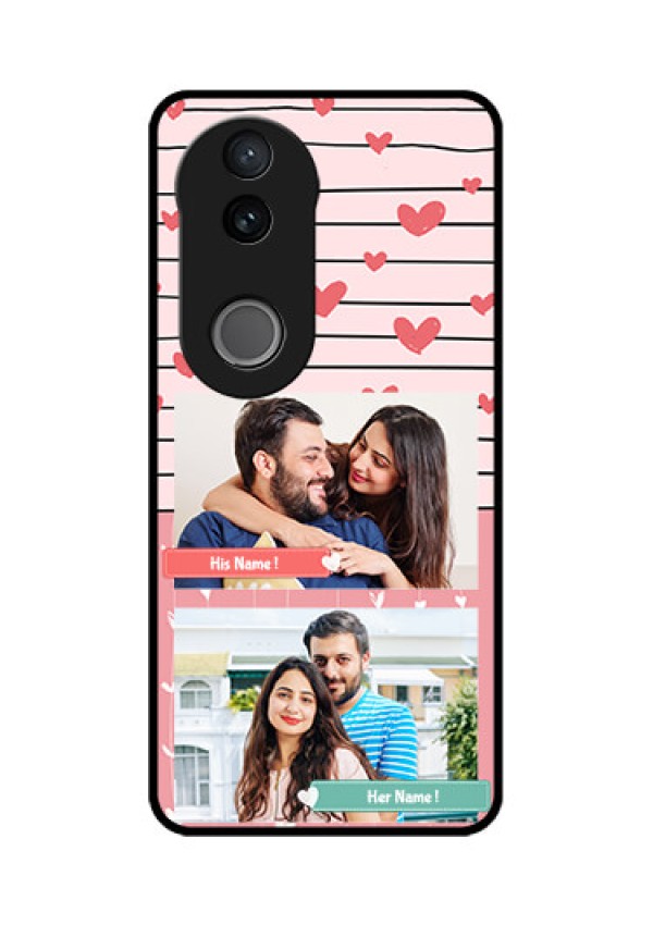 Vivo V50e 5G Custom Glass Phone Case - Photo With Heart Design