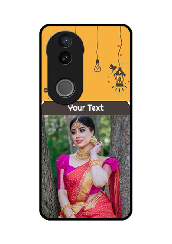 Vivo V50e 5G Custom Glass Phone Case - With Family Picture And Icons