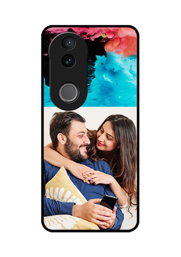 Vivo V50e 5G Custom Glass Phone Case - Quote With Acrylic Painting Design