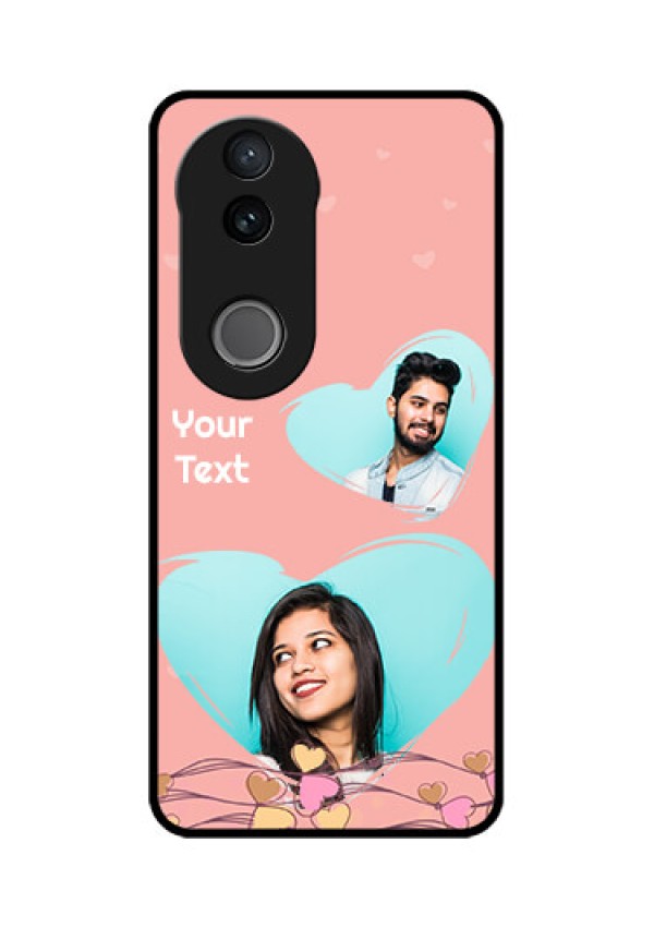 Vivo V50e 5G Custom Glass Phone Case - Love Doodle Design