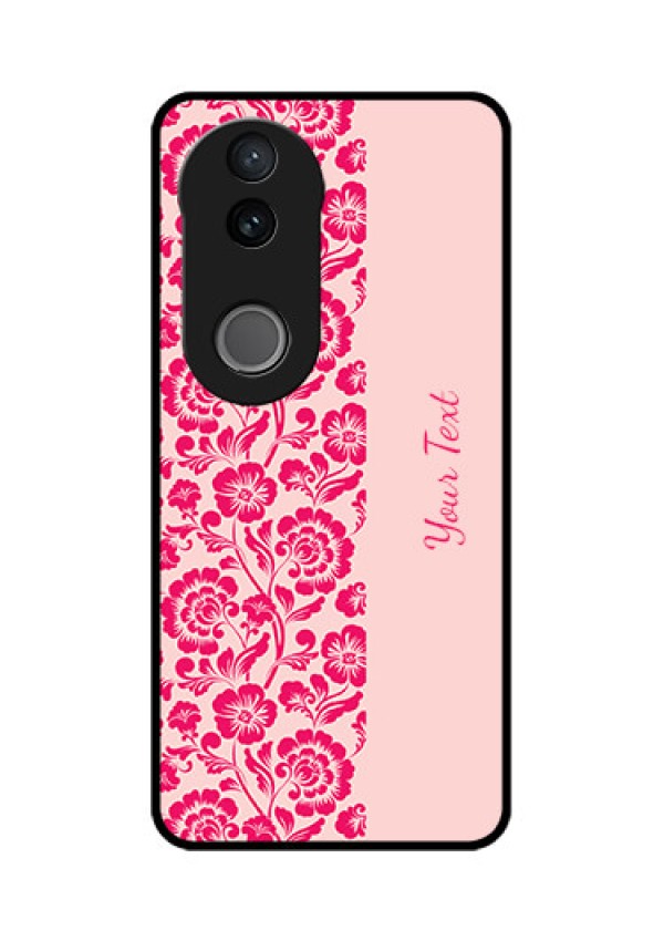 Vivo V50e 5G Custom Glass Phone Case - Attractive Floral Pattern Design