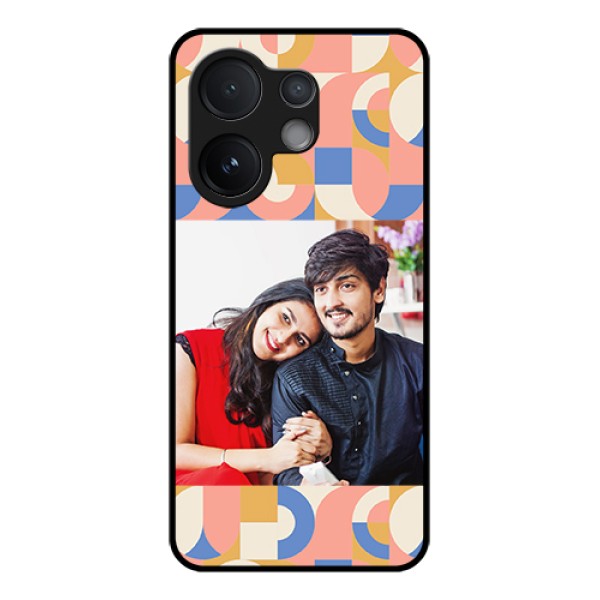 Vivo V60 5G Custom Glass Phone Case - Semi - Circle Maze Pattern Design