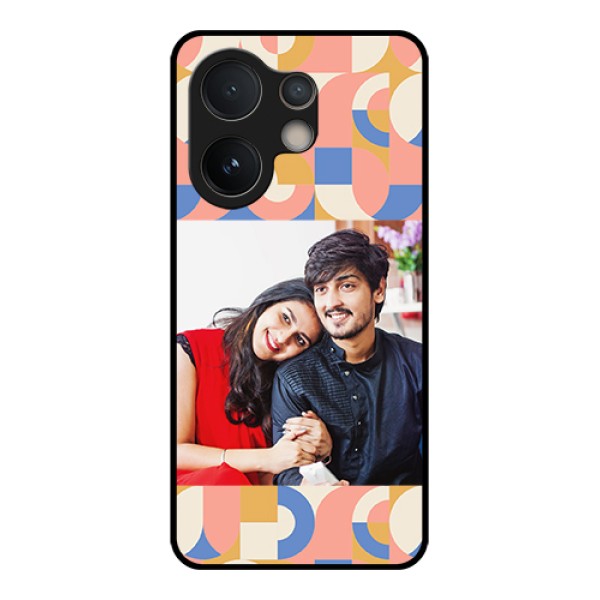 Vivo V60e 5G Custom Glass Phone Case - Semi - Circle Maze Pattern Design