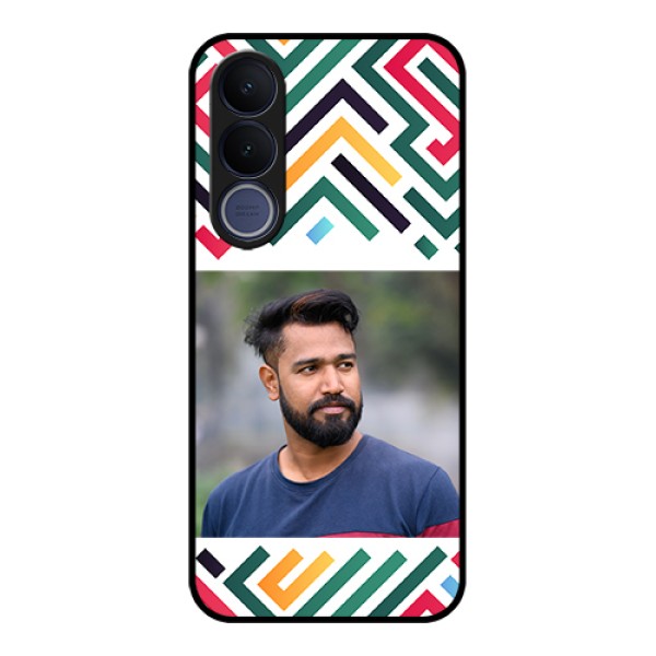 Vivo V70 FE 5G Custom Glass Phone Case - Colorful Maze Pattern Design Vivo V70 FE 5G Custom Glass Phone Case - Colorful Maze Pattern Design