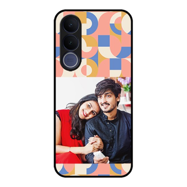 Vivo V70 FE 5G Custom Glass Phone Case - Semi - Circle Maze Pattern Design