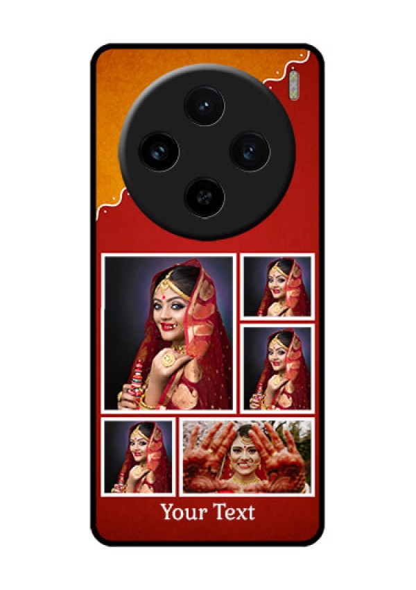 Vivo X100 5G Custom Glass Phone Case - Wedding Pic Upload Design