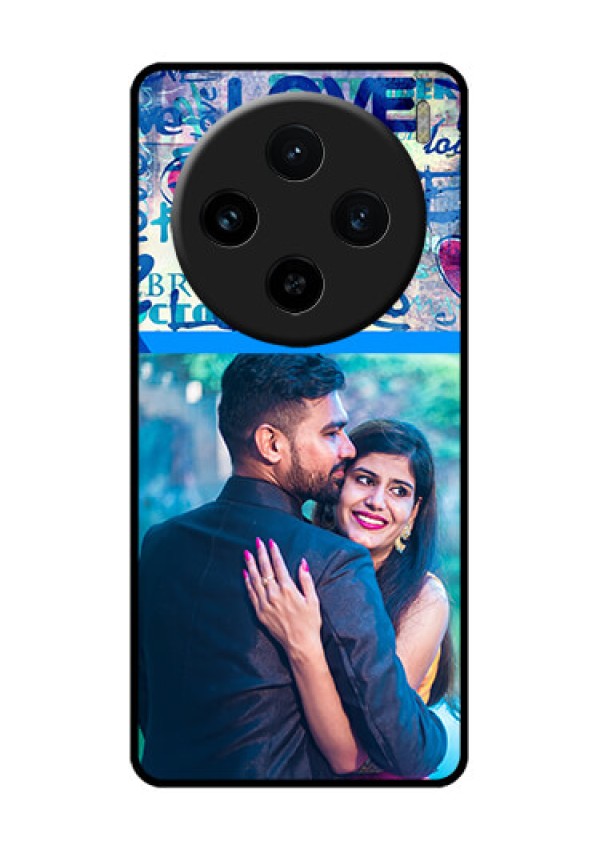 Vivo X100 5G Custom Glass Phone Case - Colorful Love Design