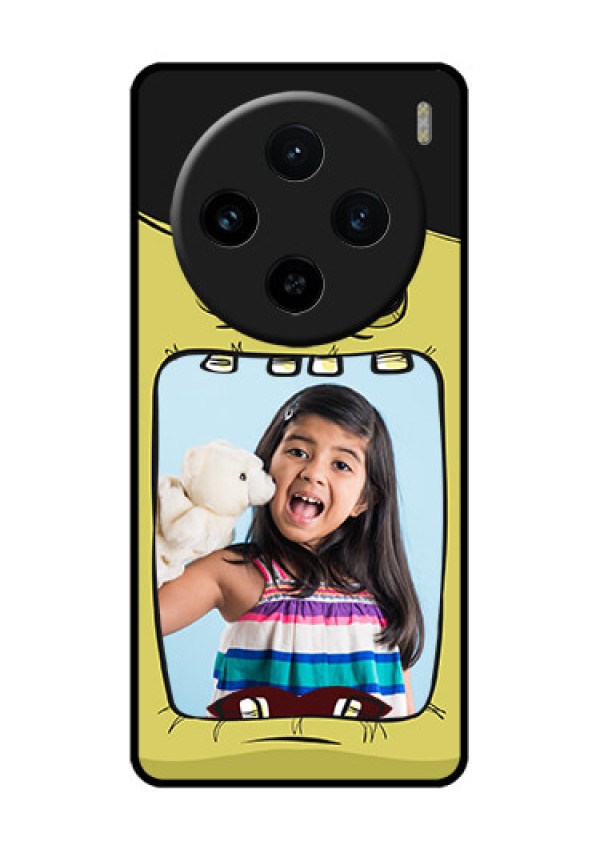 Vivo X100 5G Custom Glass Phone Case - Cartoon Monster Back Case Design