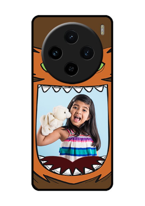 Vivo X100 5G Custom Glass Phone Case - Owl Monster Back Case Design