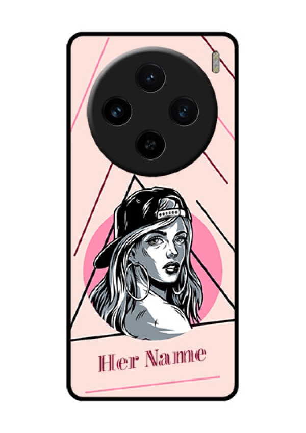 Vivo X100 5G Custom Glass Phone Case - Rockstar Girl Design
