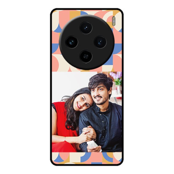 Vivo X100 5G Custom Glass Phone Case - Semi - Circle Maze Pattern Design