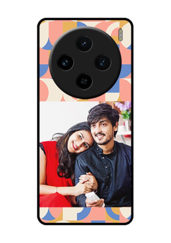 Vivo X100 5G Custom Glass Phone Case - Semi - Circle Maze Pattern Design