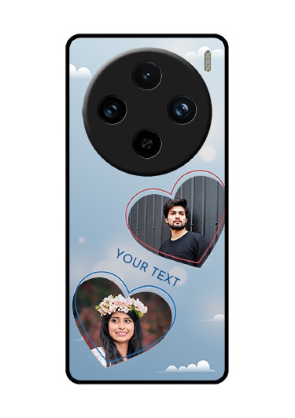 Vivo X100 Pro 5G Custom Glass Phone Case - Blue Color Couple Design