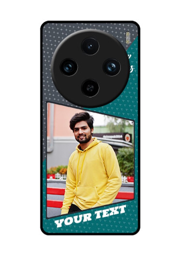 Vivo X100 Pro 5G Custom Glass Phone Case - Background Pattern Design With Quote