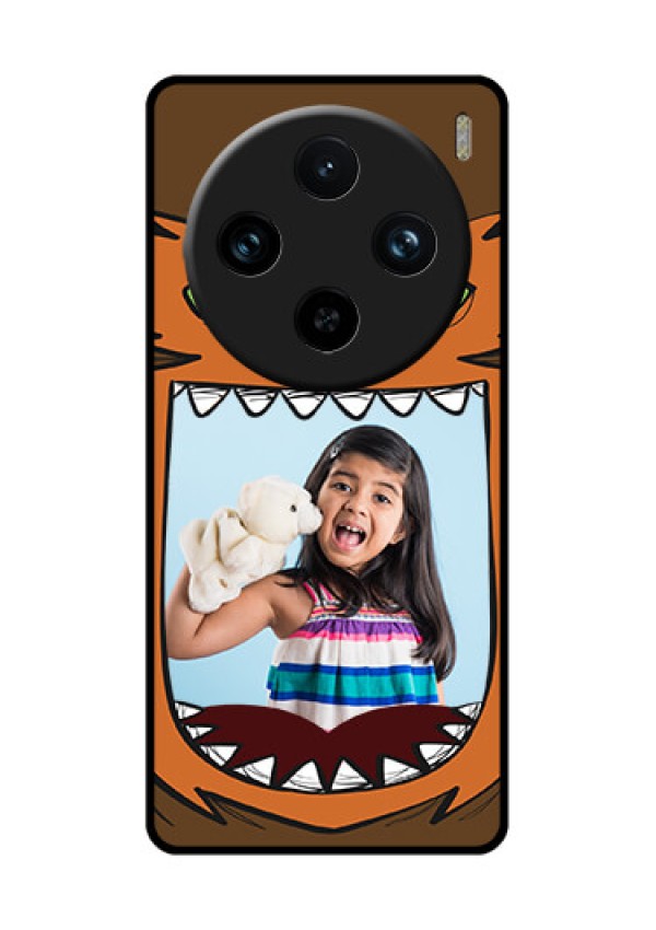 Vivo X100 Pro 5G Custom Glass Phone Case - Owl Monster Back Case Design