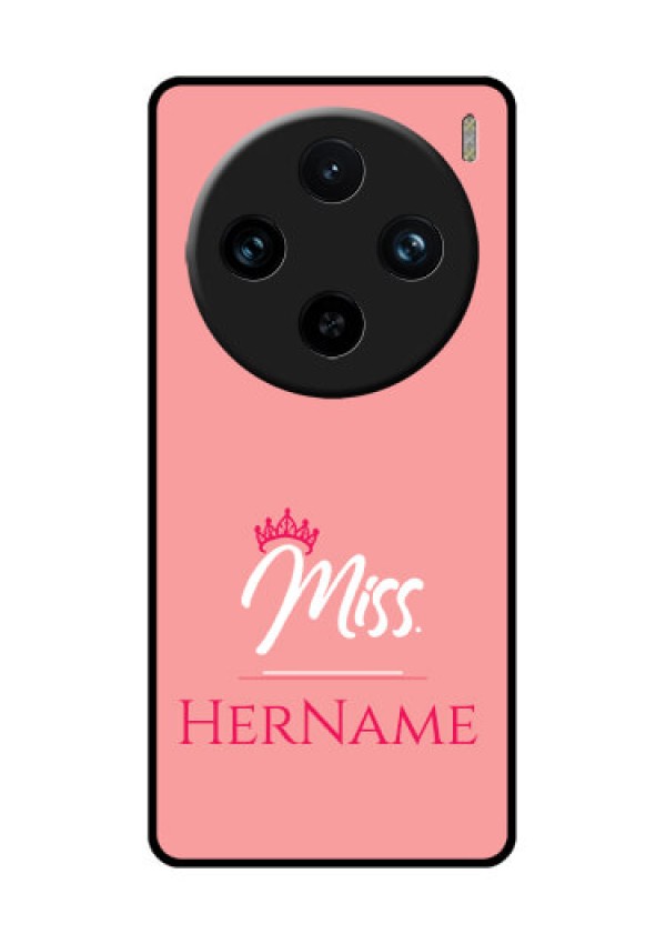 Vivo X100 Pro 5G Custom Glass Phone Case - Mrs With Name Design