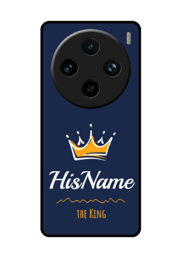 Vivo X100 Pro 5G Custom Glass Phone Case - King With Name Design