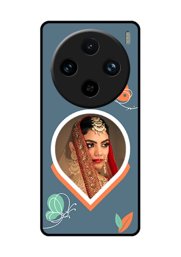 Vivo X100 Pro 5G Custom Glass Phone Case - Droplet Butterflies Design