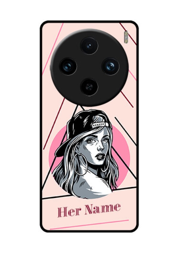 Vivo X100 Pro 5G Custom Glass Phone Case - Rockstar Girl Design