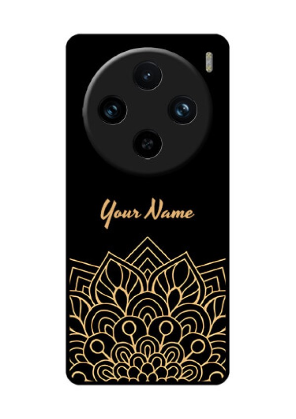 Vivo X100 Pro 5G Custom Glass Phone Case - Golden Mandala Design