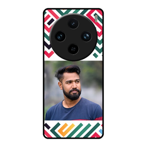 Vivo X100 Pro 5G Custom Glass Phone Case - Colorful Maze Pattern Design Vivo X100 Pro 5G Custom Glass Phone Case - Colorful Maze Pattern Design