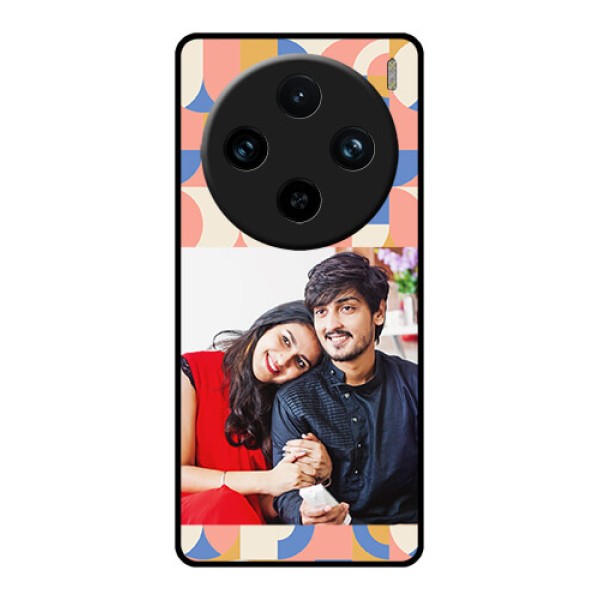 Vivo X100 Pro 5G Custom Glass Phone Case - Semi - Circle Maze Pattern Design