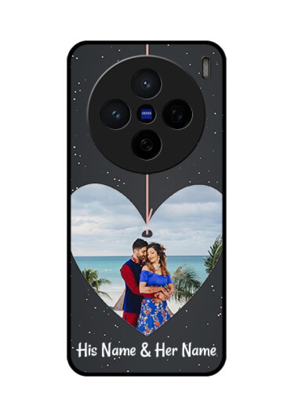 Vivo X200 5G Custom Glass Phone CaseHanging Heart Design