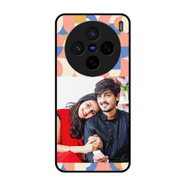 Vivo X200 5G Custom Glass Phone CaseSemi - Circle Maze Pattern Design