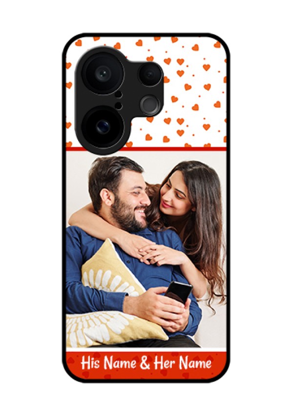 Vivo X200 FE 5G Custom Glass Phone Case - Orange Love Symbol Design