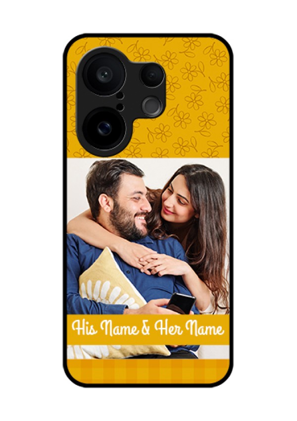 Vivo X200 FE 5G Custom Glass Phone Case - Yellow Floral Design