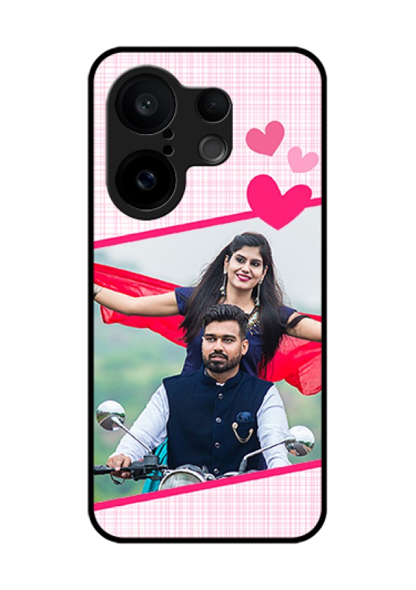 Vivo X200 FE 5G Custom Glass Phone Case - Love Shape Heart Design