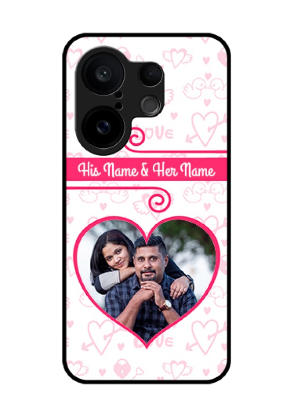 Vivo X200 FE 5G Custom Glass Phone Case - Heart Shape Love Design