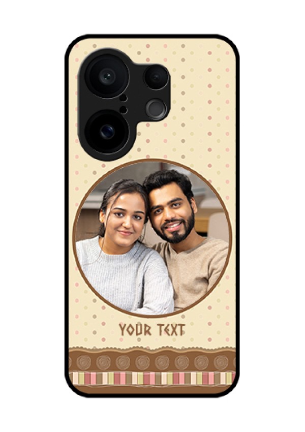 Vivo X200 FE 5G Custom Glass Phone Case - Brown Dotted Mobile Case Design