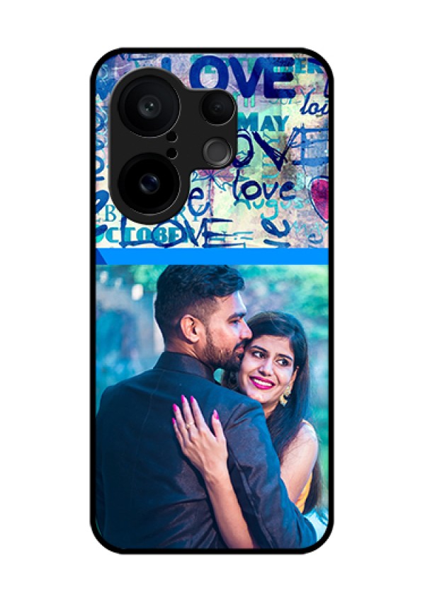 Vivo X200 FE 5G Custom Glass Phone Case - Colorful Love Design