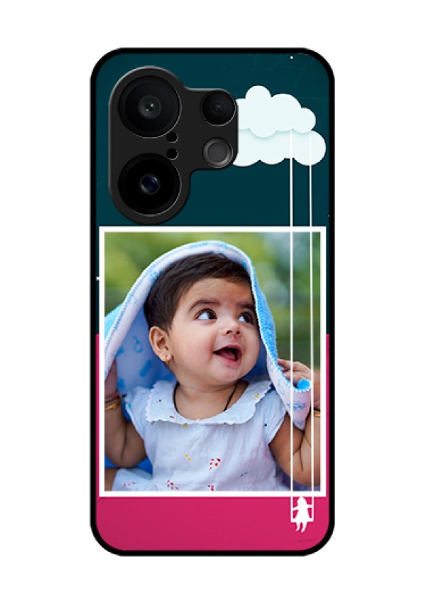 Vivo X200 FE 5G Custom Glass Phone Case - Cute Girl With Cloud Design