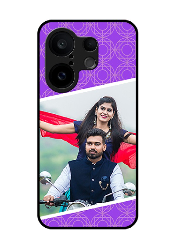 Vivo X200 FE 5G Custom Glass Phone Case - Violet Color Pattern Design