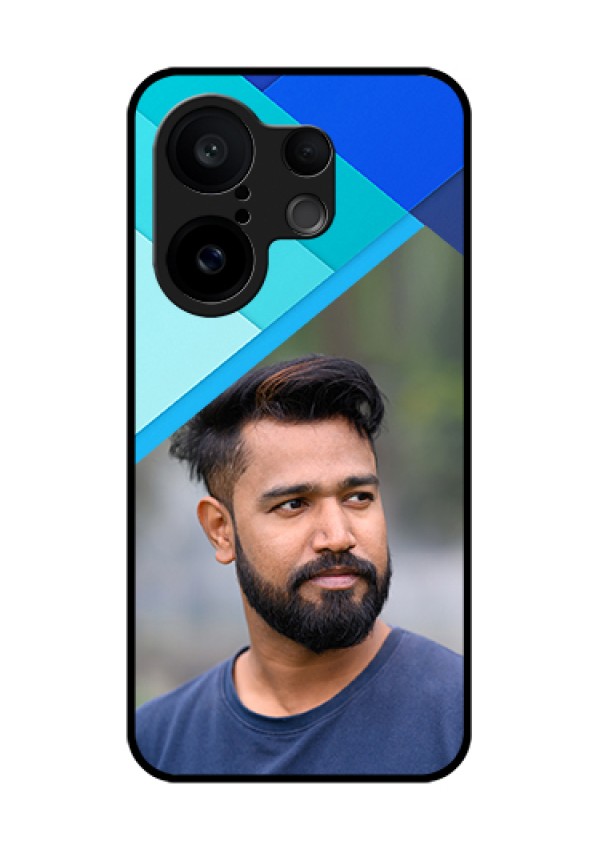 Vivo X200 FE 5G Custom Glass Phone Case - Blue Pattern Design