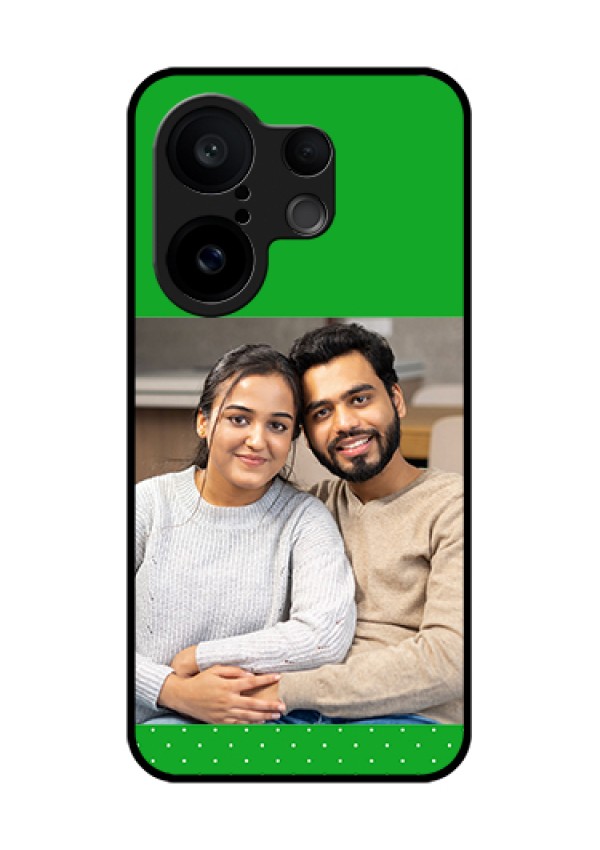 Vivo X200 FE 5G Custom Glass Phone Case - Green Pattern Design