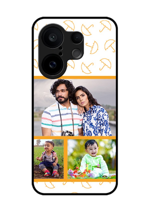 Vivo X200 FE 5G Custom Glass Phone Case - Yellow Pattern Design