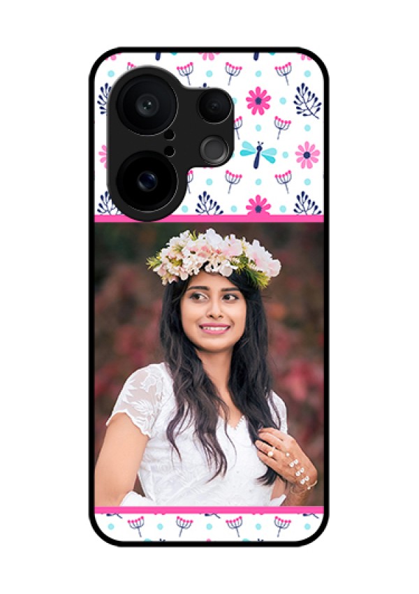 Vivo X200 FE 5G Custom Glass Phone Case - Colorful Flower Design