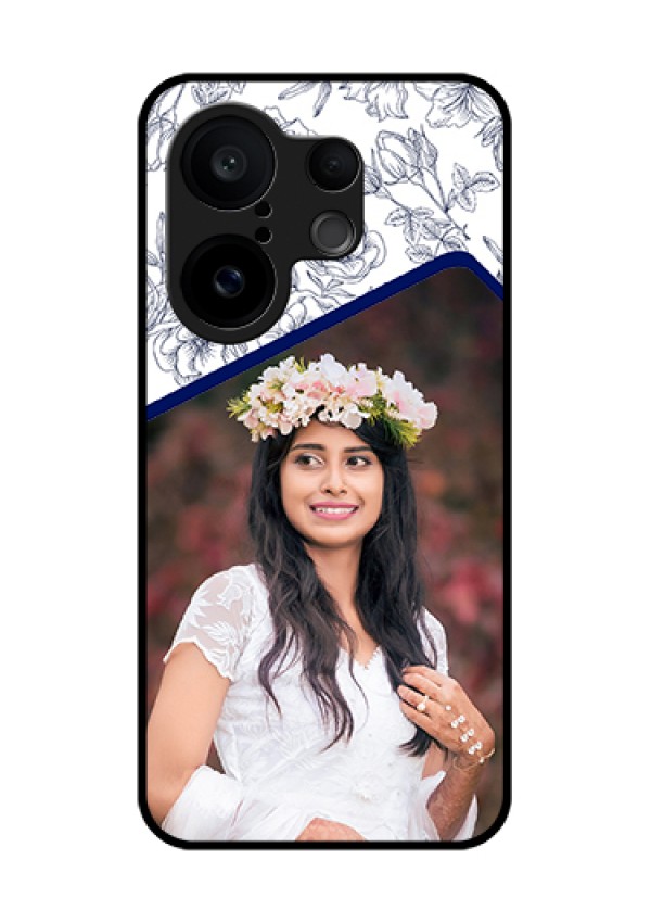 Vivo X200 FE 5G Custom Glass Phone Case - Classy Floral Design