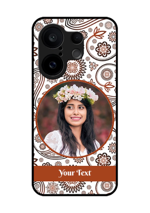 Vivo X200 FE 5G Custom Glass Phone Case - Abstract Flower Design