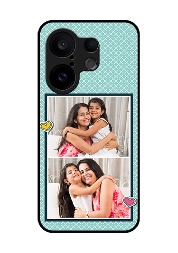 Vivo X200 FE 5G Custom Glass Phone Case - 2 Image Holder With Pattern Design