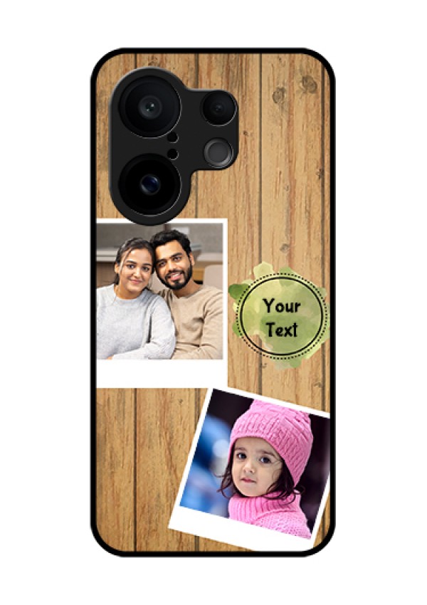 Vivo X200 FE 5G Custom Glass Phone Case - Wooden Texture Design