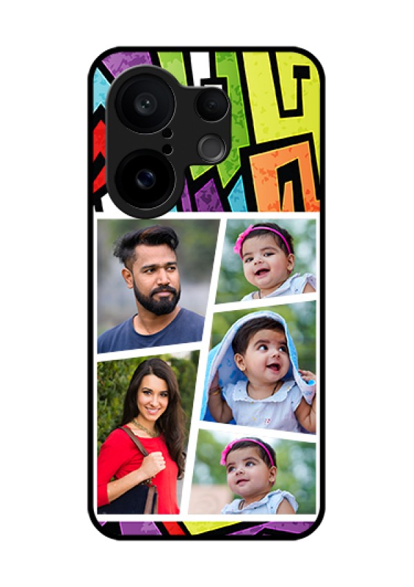 Vivo X200 FE 5G Custom Glass Phone Case - Graffiti Pattern Design