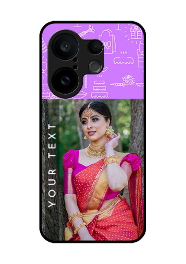 Vivo X200 FE 5G Custom Glass Phone Case - Birthday Icons Design