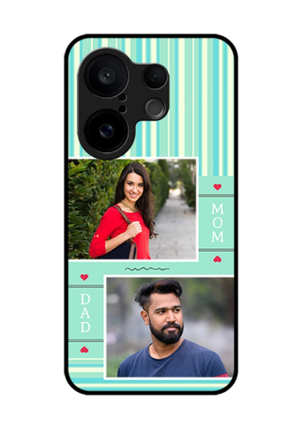Vivo X200 FE 5G Custom Glass Phone Case - Mom & Dad Pic Design