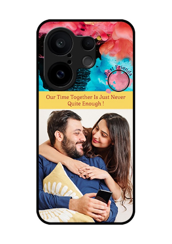 Vivo X200 FE 5G Custom Glass Phone Case - Quote With Acrylic Painting Design